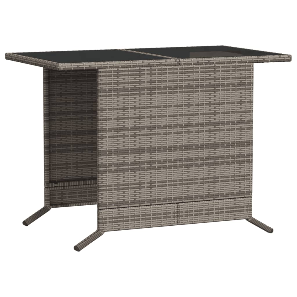 vidaXL 3-delige Bistroset met kussens poly rattan zwart