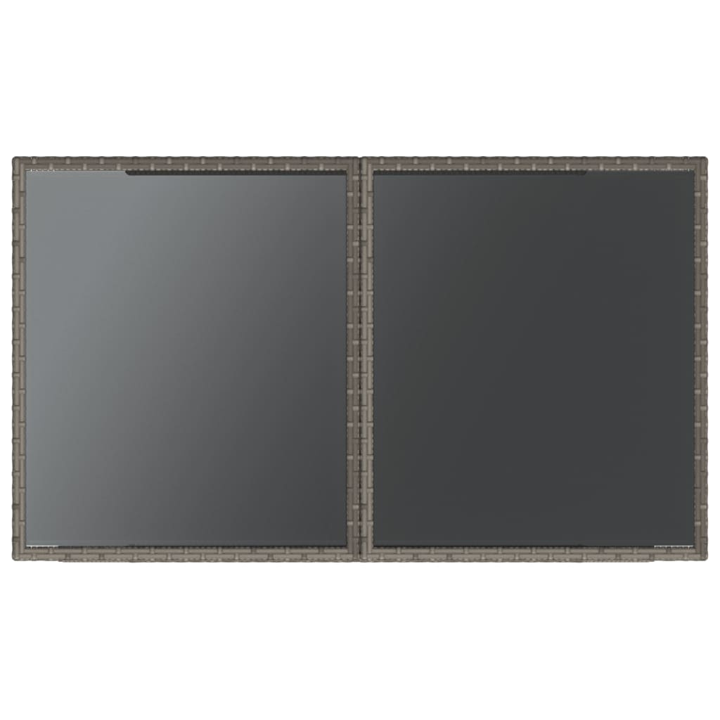 vidaXL 3-delige Bistroset met kussens poly rattan zwart
