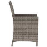 vidaXL 3-delige Bistroset met kussens poly rattan zwart