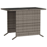 vidaXL 3-delige Bistroset met kussens poly rattan zwart
