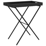 vidaXL Dienbladtafel inklapbaar 65x40x75 cm poly rattan zwart