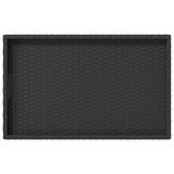 vidaXL Dienbladtafel inklapbaar 65x40x75 cm poly rattan zwart