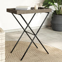 vidaXL Dienbladtafel inklapbaar 65x40x75 cm poly rattan zwart