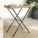 vidaXL Dienbladtafel inklapbaar 65x40x75 cm poly rattan zwart
