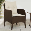vidaXL Tuinstoelen 2 st met kussens poly rattan zwart