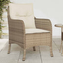vidaXL Tuinstoelen 2 st met kussens poly rattan zwart