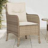 vidaXL Tuinstoelen 2 st met kussens poly rattan zwart