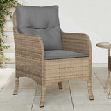 vidaXL Tuinstoelen 2 st met kussens poly rattan zwart