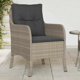 vidaXL Tuinstoelen 2 st met kussens poly rattan zwart