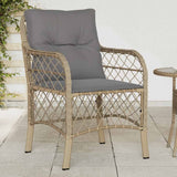 vidaXL Tuinstoelen 2 st met kussens poly rattan zwart