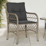 vidaXL Tuinstoelen 2 st met kussens poly rattan zwart
