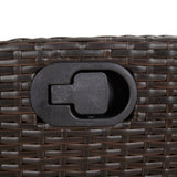 vidaXL 3-delige Bistroset met kussens poly rattan zwart