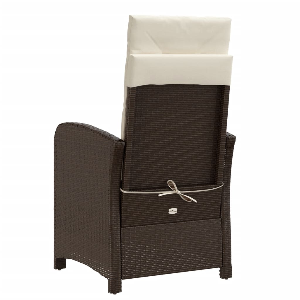 vidaXL 3-delige Bistroset met kussens poly rattan zwart