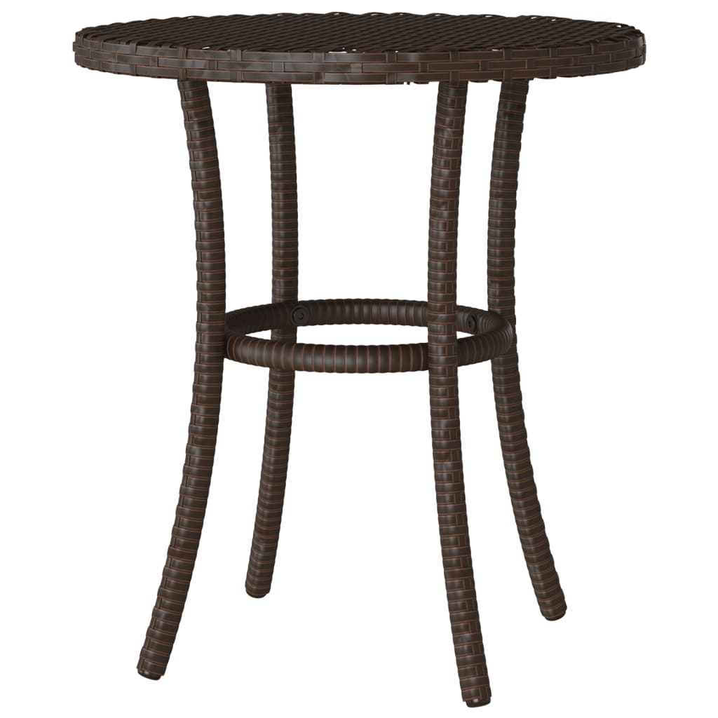 vidaXL 3-delige Bistroset met kussens poly rattan zwart