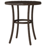 vidaXL 3-delige Bistroset met kussens poly rattan zwart