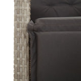 vidaXL Adjustable Garden Chair with Footrest Poly Rattan Black