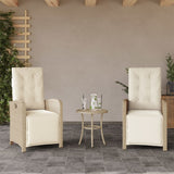 vidaXL Adjustable Garden Chair with Footrest Poly Rattan Black