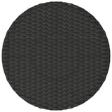 vidaXL 3-delige Bistroset met kussens poly rattan zwart
