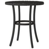 vidaXL 3-delige Bistroset met kussens poly rattan zwart