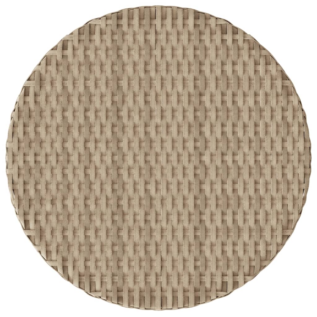 vidaXL 3-delige Bistroset met kussens poly rattan zwart