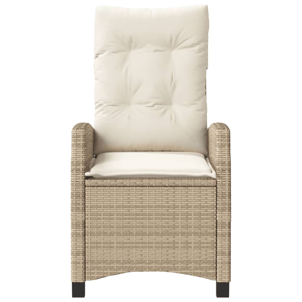 vidaXL 3-delige Bistroset met kussens poly rattan zwart