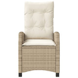 vidaXL 3-delige Bistroset met kussens poly rattan zwart