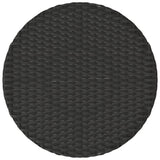 vidaXL 3-delige Bistroset met kussens poly rattan zwart