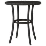 vidaXL 3-delige Bistroset met kussens poly rattan zwart