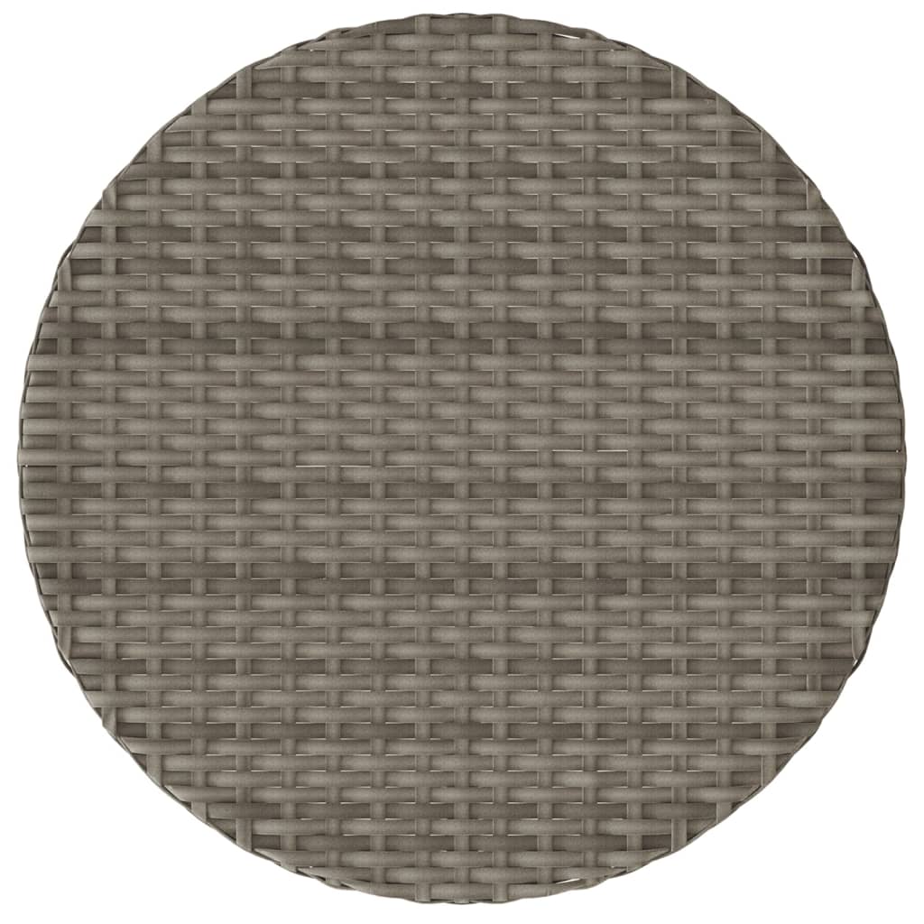 vidaXL 3-delige Bistroset met kussens poly rattan zwart