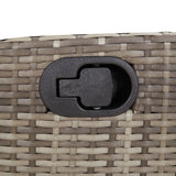 vidaXL 3-delige Bistroset met kussens poly rattan zwart