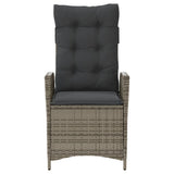 vidaXL 3-delige Bistroset met kussens poly rattan zwart