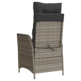 vidaXL 3-delige Bistroset met kussens poly rattan zwart