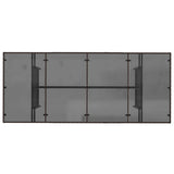 vidaXL Garden Table with Glass Top 190x80x74 cm Poly Rattan Black