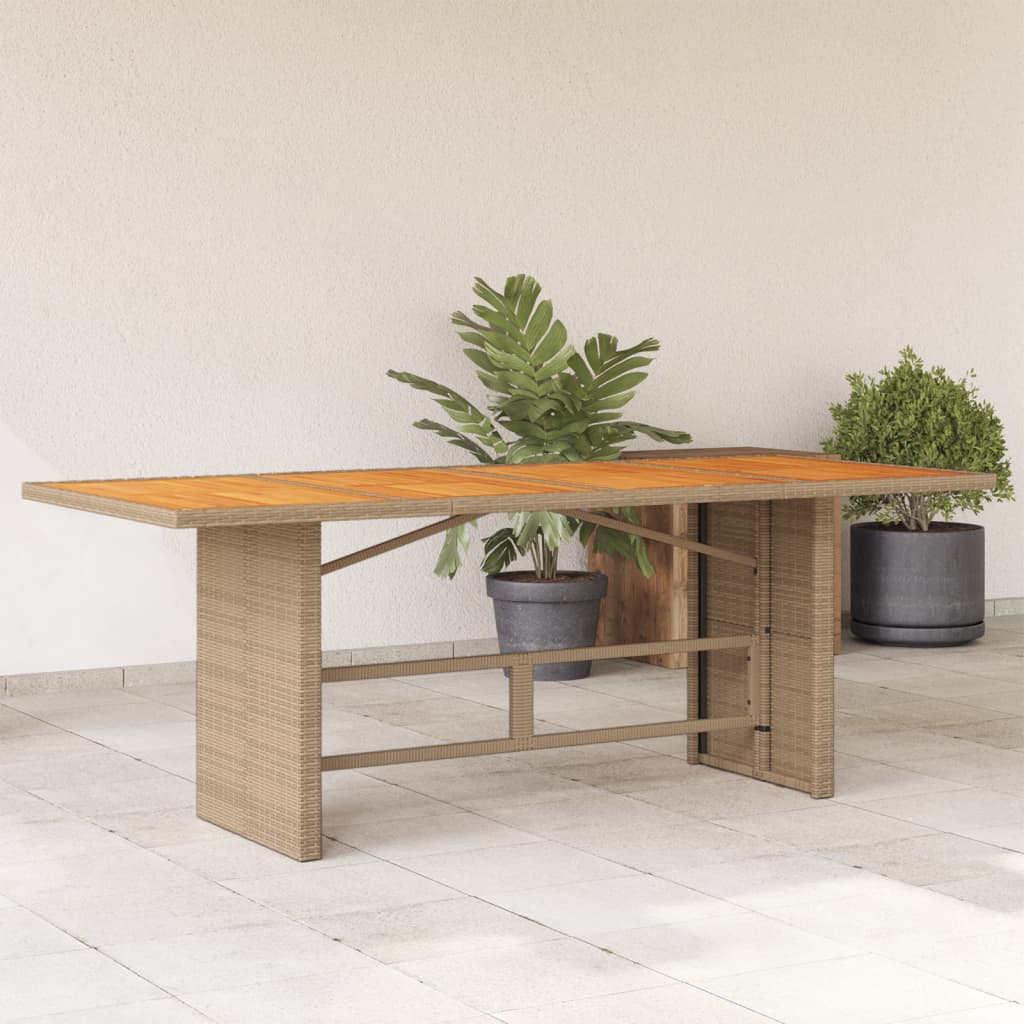 vidaXL Garden Table with Glass Top 190x80x74 cm Poly Rattan Black