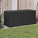 vidaXL Garden Storage Box 283 L Poly Rattan Black