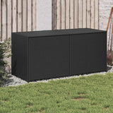 vidaXL Garden Storage Box 283 L Poly Rattan Black