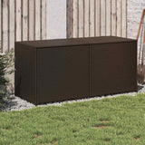 vidaXL Garden Storage Box 283 L Poly Rattan Black