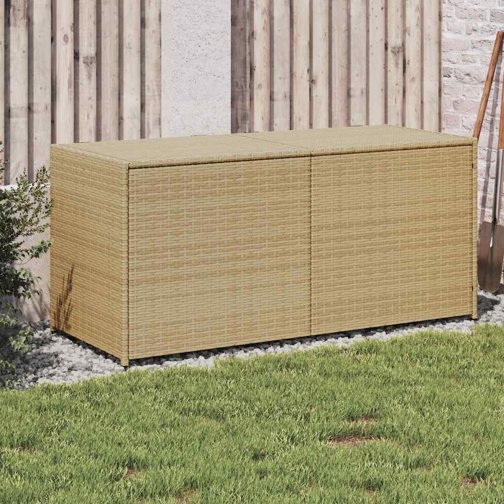 vidaXL Garden Storage Box 283 L Poly Rattan Black