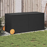 vidaXL Garden Storage Box 283 L Poly Rattan Black