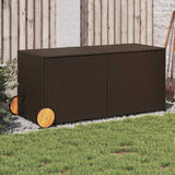 vidaXL Garden Storage Box 283 L Poly Rattan Black
