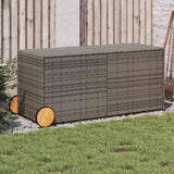 vidaXL Garden Storage Box 283 L Poly Rattan Black