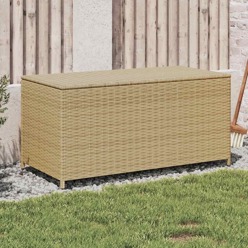vidaXL Garden Storage Box 283 L Poly Rattan Black