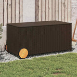 vidaXL Garden Storage Box 283 L Poly Rattan Black