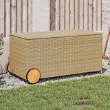 vidaXL Garden Storage Box 283 L Poly Rattan Black