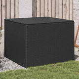 vidaXL Garden Storage Box 283 L Poly Rattan Black