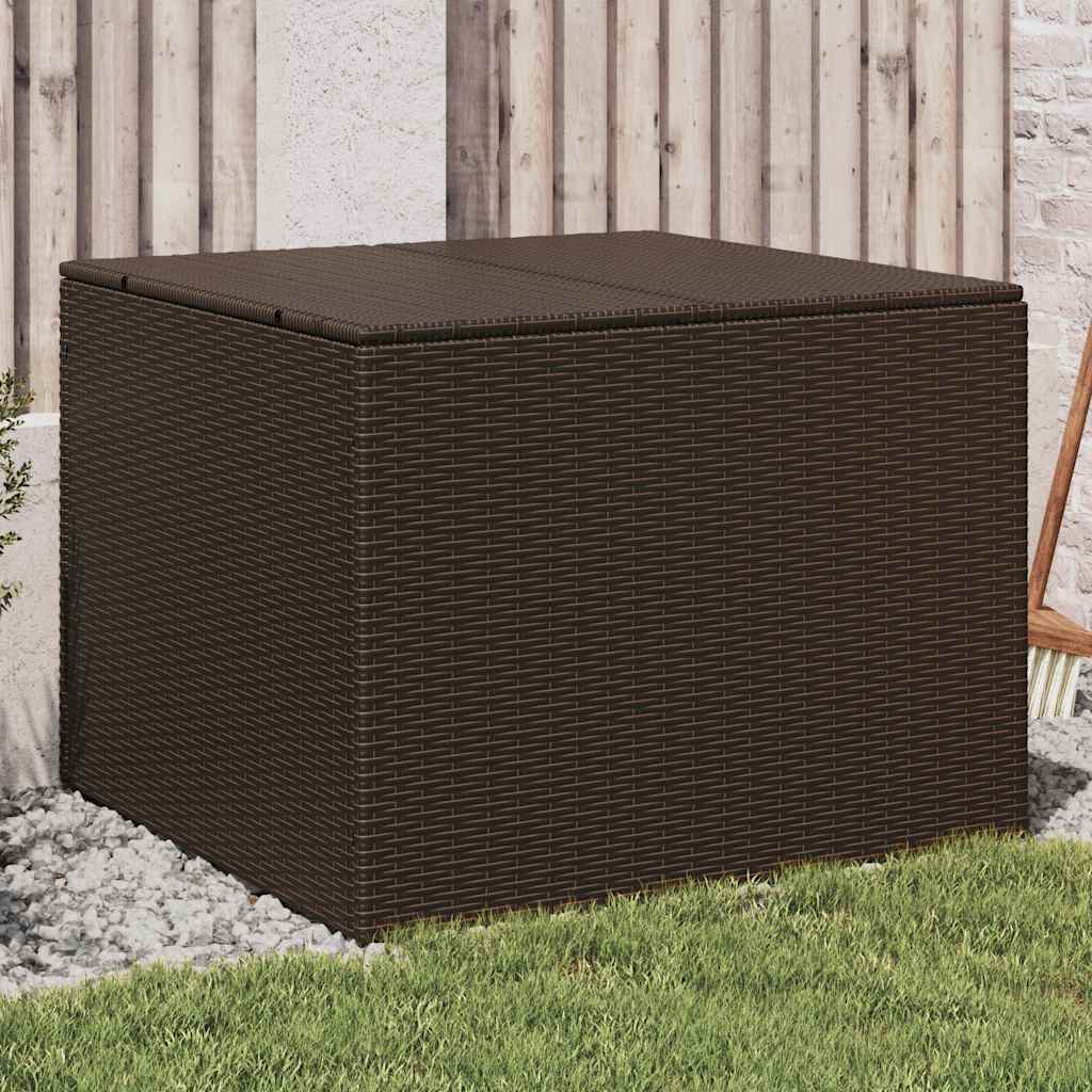 vidaXL Garden Storage Box 283 L Poly Rattan Black