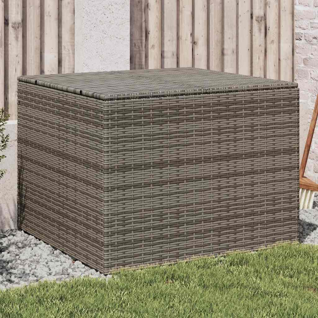 vidaXL Garden Storage Box 283 L Poly Rattan Black