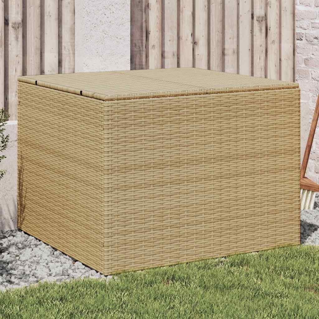 vidaXL Garden Storage Box 283 L Poly Rattan Black