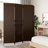 vidaXL Kamerscherm 3 panelen poly rattan zwart
