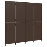 vidaXL Kamerscherm 3 panelen poly rattan zwart